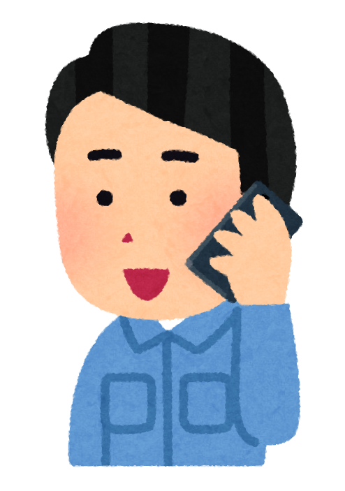 電話をかける人のイラスト